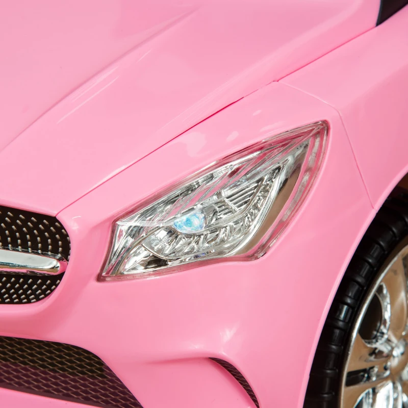 Aosom Kids Ride On Push Car, Foot-to-Floor Walking Sliding Toy Car for Toddler with Working Horn, Music, Headlights and Storage, Pink