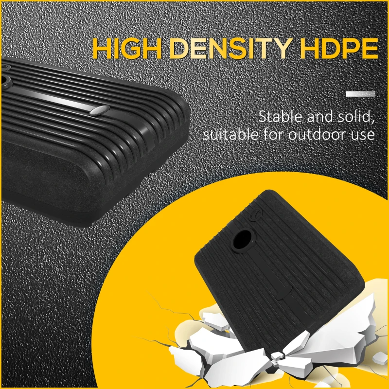 Outsunny Cantilever Patio Umbrella Base for Offset Patio Umbrella, Fillable Umbrella Holder with Wheels for Patio, Outdoor