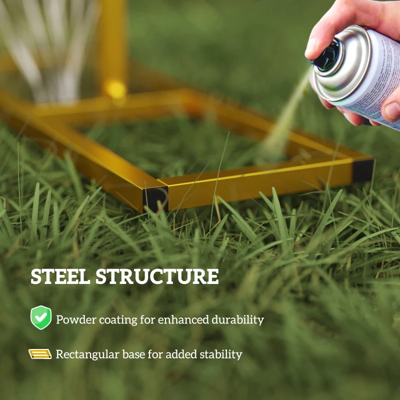 Outsunny 10FT x 10FT Wedding Arch Backdrop Stand, Metal Garden Balloon Arch Stand for Birthday Party, Bridal Shower, Graduation, Ceremony, Banquet Decorations, Gold