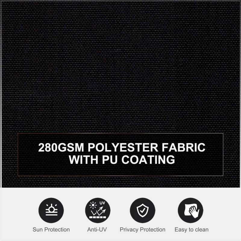 Outsunny 20' Double Retractable Patio Side Awning Garden Sun Shade with UV-Fighting Screen, Auto Pull-Back Function, & Steel Frame, Outdoor or Indoor Use, Black
