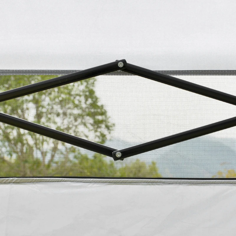 Outsunny 7' x 7' Pop Up Canopy Gazebo Tent with Backpack & Adjustable Legs, White