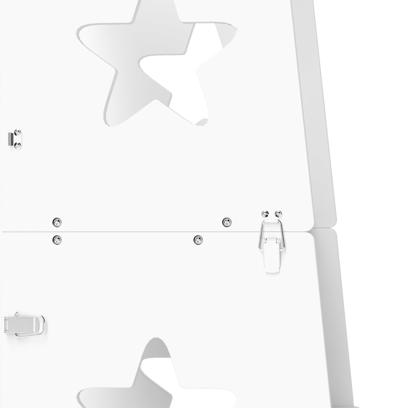 Qaba 2 in 1 Toddler Tower with Safety Rail for Bathroom, Sink, Kitchen or Counter, White