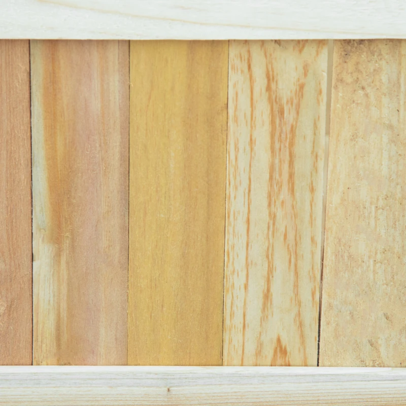 Outsunny Foldable Elevated Planter Box, Wooden Raised Garden Bed for Backyard, Patio to Grow Vegetables, Herbs, Flowers, Natural