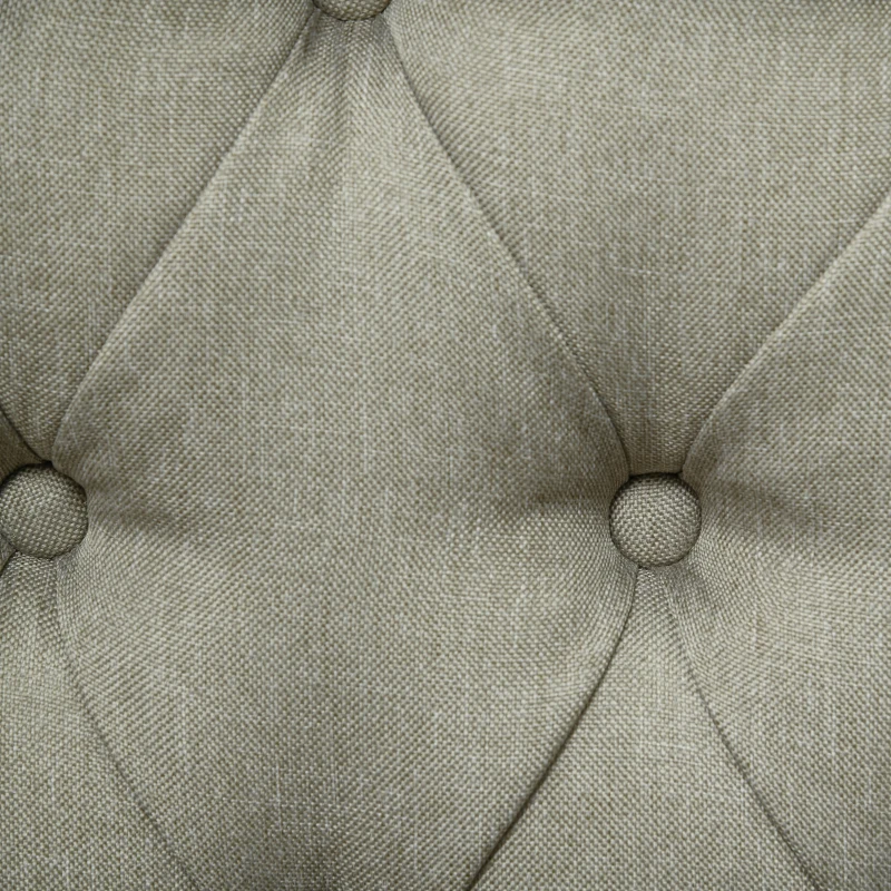 HOMCOM Button Tufted Chaise Lounge Chair Indoor Upholstered Lounge Chair with Bolster Pillow Wood Legs Nailhead Trim for Living Room Bedroom Home Office Beige