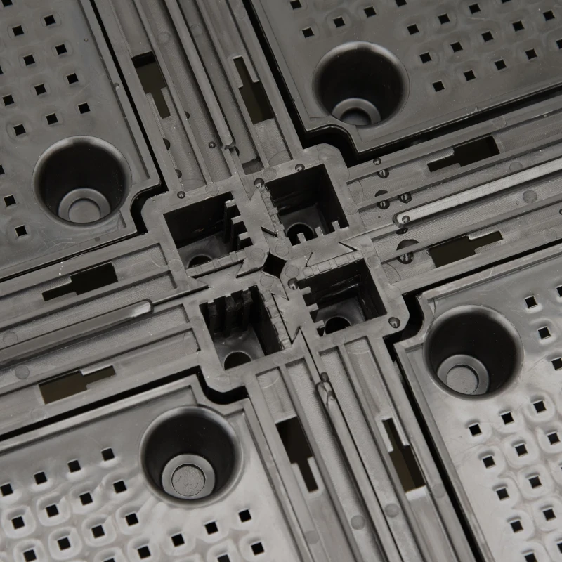 Outsunny 4-piece Raised Garden Bed PP Raised Flower Bed Plant Stand Stackable Vegetable Herb Grow Box