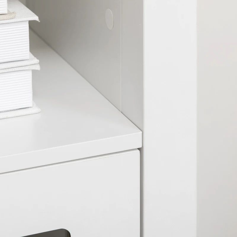 HOMCOM Kitchen Cabinet, Storage Cabinet, Sideboard Buffet Cabinet with Glass Doors for Kitchen, Living Room