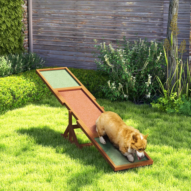 PawHut Wooden Dog Agility Seesaw for Training and Exercise, Weather Resistant, 83" L x 16" W x 14" H, Orange