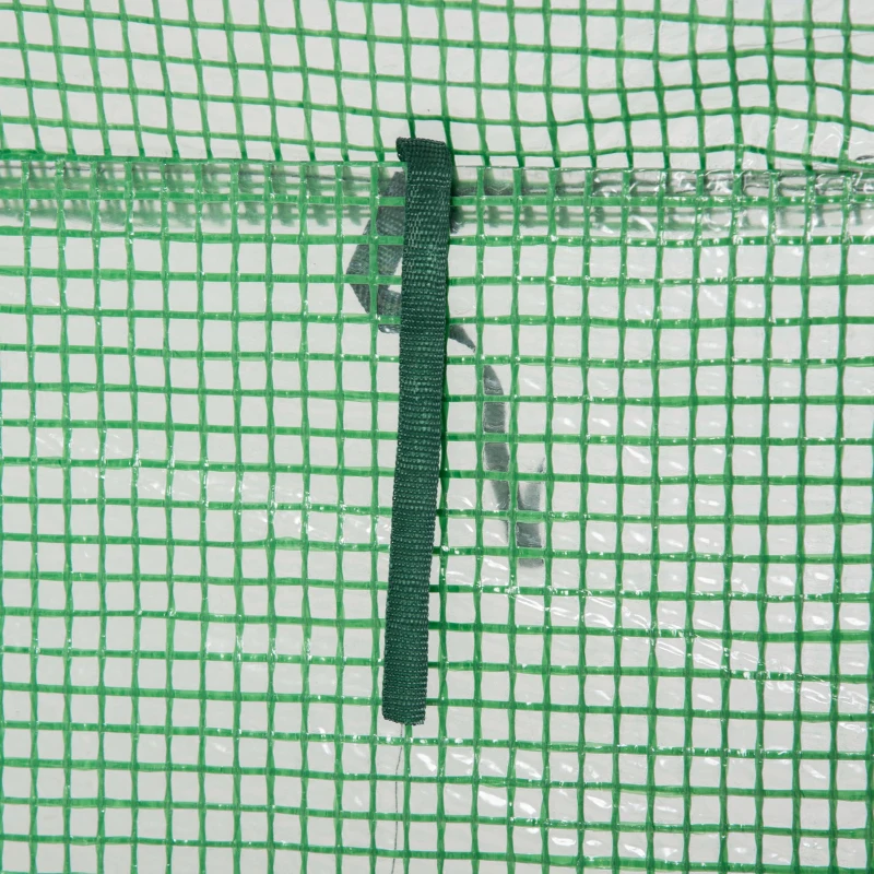 Outsunny Outdoor Steel Walk-in Garden Greenhouse Plant Warm House w/ Roll up Door, PVC Cover, 40"L x 20"W x 59"H, Green