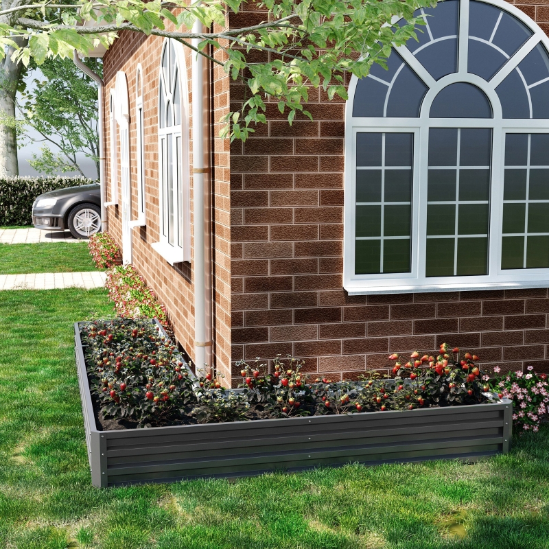 Outsunny L-Shaped Raised Garden Bed, 82