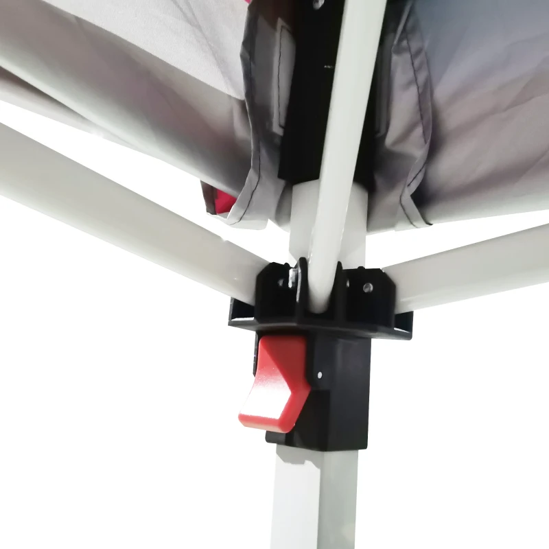 Outsunny 10' x 10' Pop-Up Canopy Tent with 1 Removable Sidewall, Commercial Instant Sun Shelter, Tents for Parties with Wheeled Carry Bag for Outdoor, Garden, Patio, White