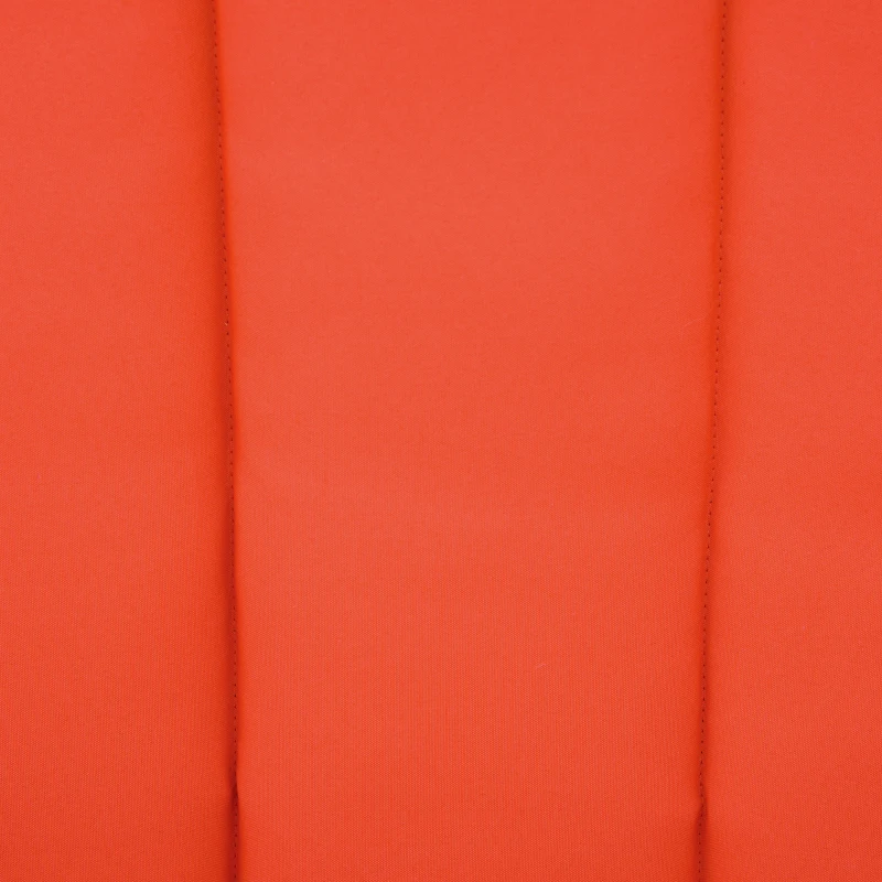 Outsunny Outdoor Wicker Rocking Chair with Cushion, Patio PE Rattan Recliner Chair with Adjustable Footrest, Armrests, Red