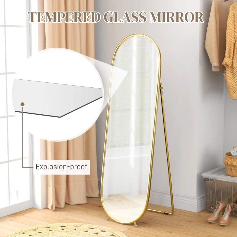 HOMCOM Full Length Mirror for Bedroom, Free Standing Dressing Mirror, Tall Mirror for Living Room, 20" x 63"