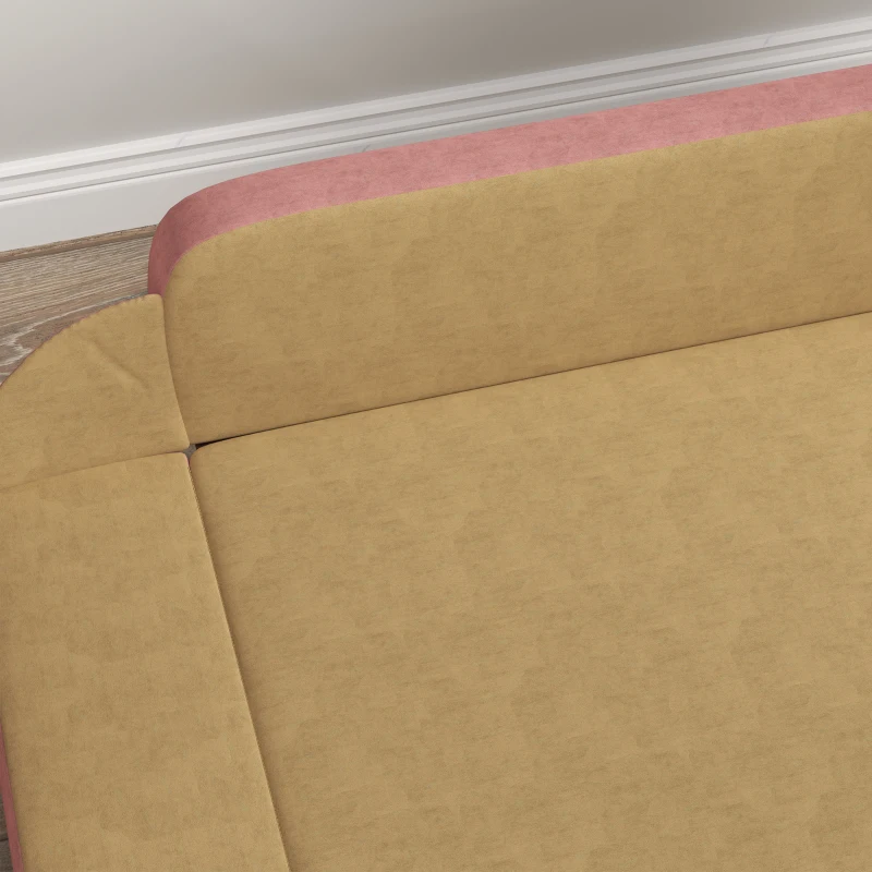 PawHut Dog Sofa Bed w/ Adjustable Armrest & Backrest for Small, Medium & Large Dogs, Pink