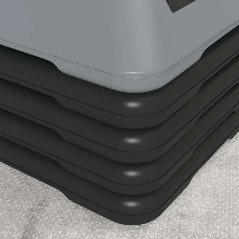 Soozier 5-Level Height Adjustable Stepper, Aerobic Exercise Step Platform, 4" 6" 8" 10" 12", Grey