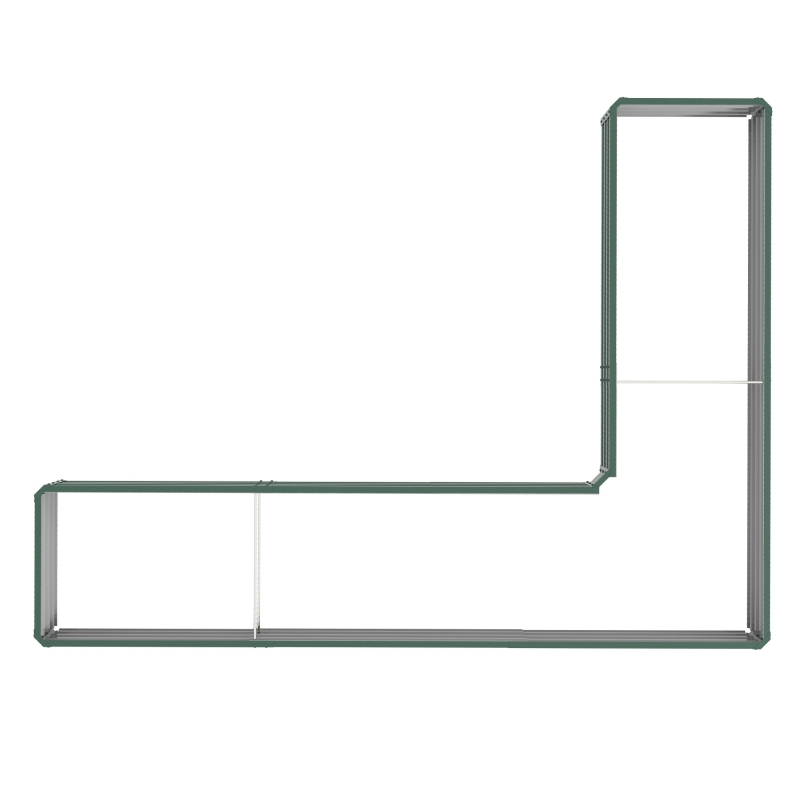 Outsunny Galvanized Raised Garden Bed Steel Planter Box w/ Rods for Vegetables Flowers Herbs, 82" x 109" x 12", Green