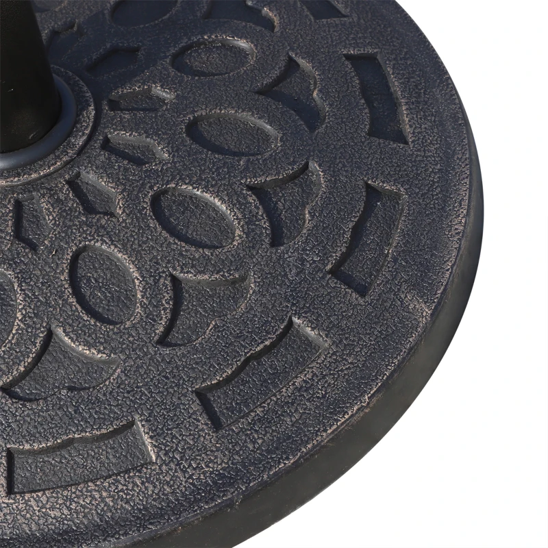 Outsunny 31 lb. Heavy Duty Patio Umbrella Base, Round Market Umbrella Base Holder for Outdoor, Garden, Backyard, Bronze