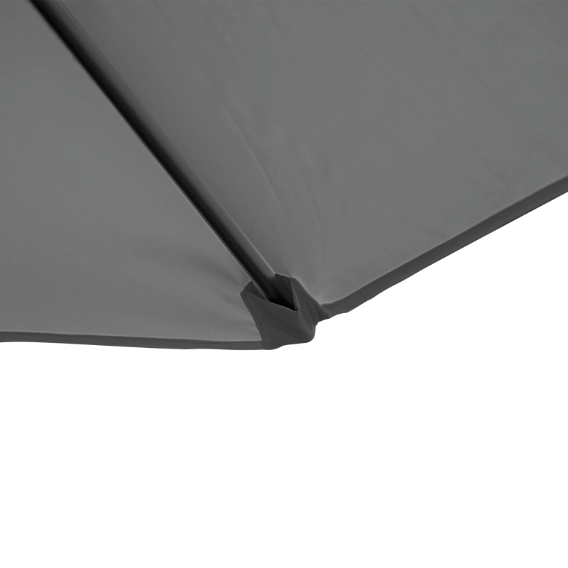 Outsunny 8.5FT Outdoor Cantilever Roma Parasol with 360° Rotation and Cross Base, Offset Patio Umbrella for Garden, Dark Grey