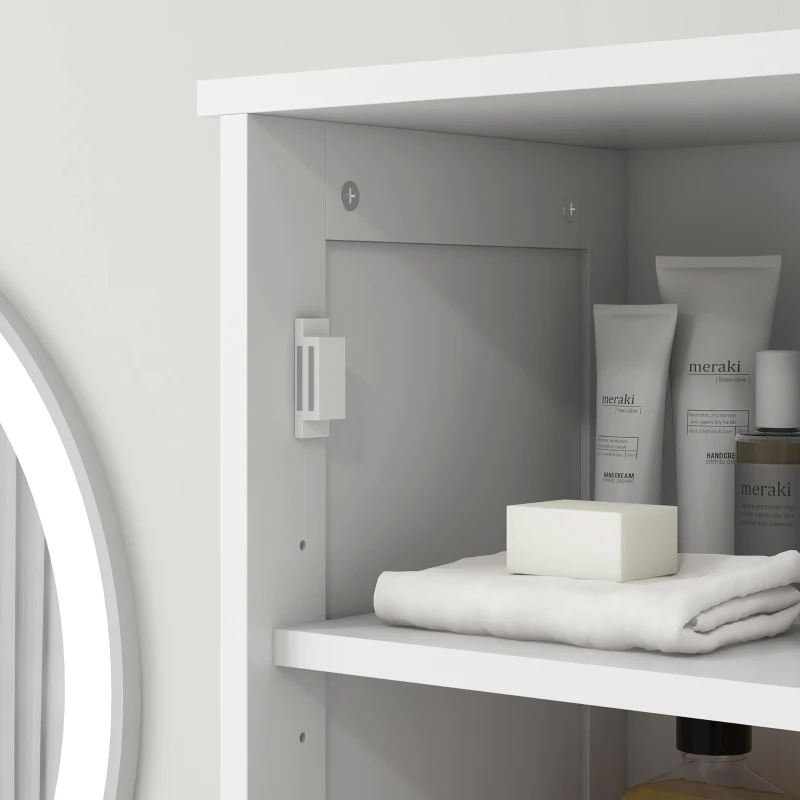 HOMCOM Freestanding Bathroom Cabinet with Drawer and 2 Doors, Tall Bathroom Cupboard for Kitchen, Study, Living Room