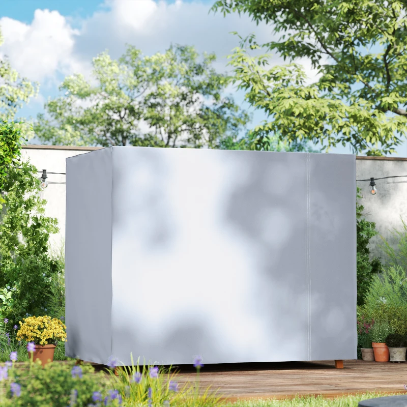 Outsunny Outdoor Patio Hammock Porch Swing Cover with UV, Water, & Dust Fighting Material, 81" x 49" x 65", Dark Gray