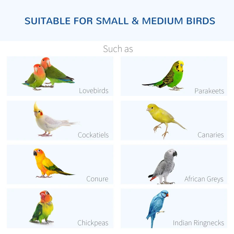 PawHut 71" Bird Cage Large Mobile Wooden Aviary for Canary Cockatiel with Wheel Perch Nest Ladder Slide-out Tray for Indoor Outdoor Dark Grey