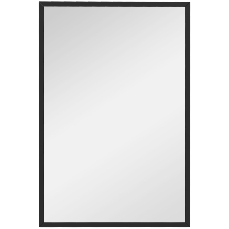 HOMCOM 24" x 36" Bathroom Mirror for Wall, Rectangular Mirror for Living Room, Bedroom, Entryway, Black