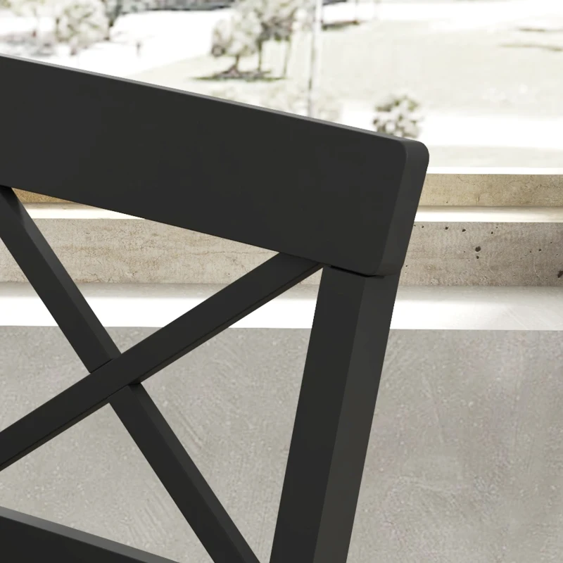 HOMCOM Counter Height Stools Set of 2, Farmhouse Bar Stools with Backs, Solid Wood Counter Stools for Kitchen Island