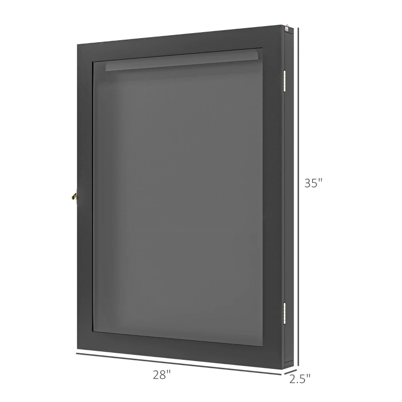 HOMCOM 23.5" x 31.5" UV-Resistant Sports Jersey Frame Display Case, Black