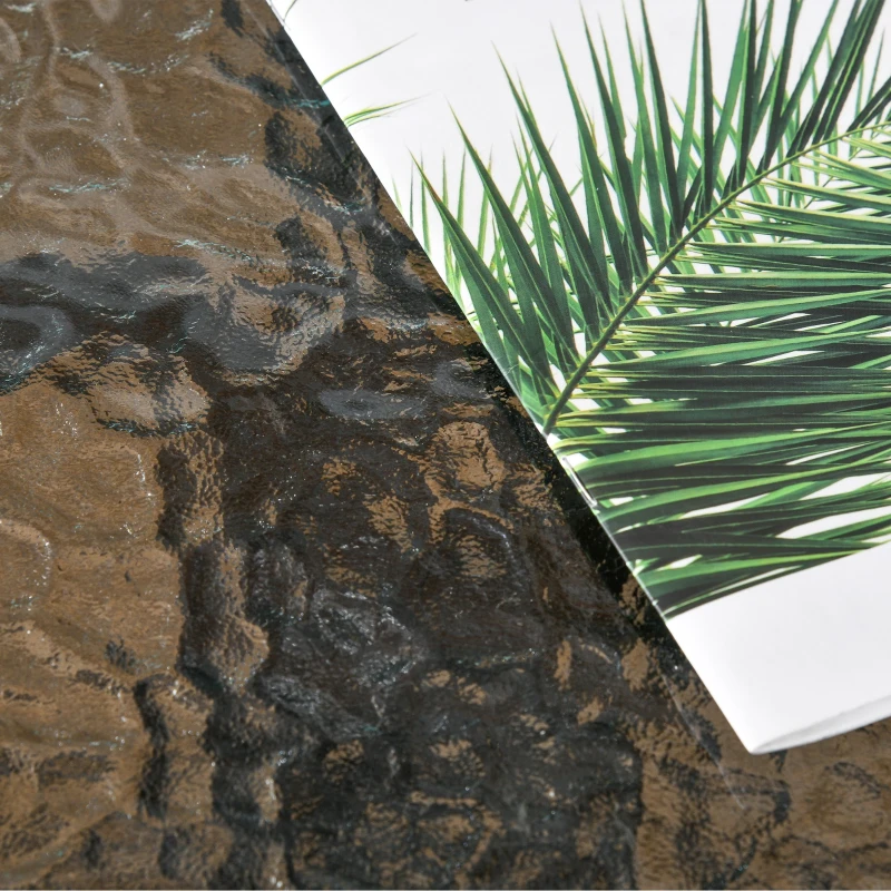 Outsunny 3 Pieces Outdoor Wicker Furniture Set with 2 Stackable Chairs, Tempered Glass Coffee Table for Garden, Backyard, Brown