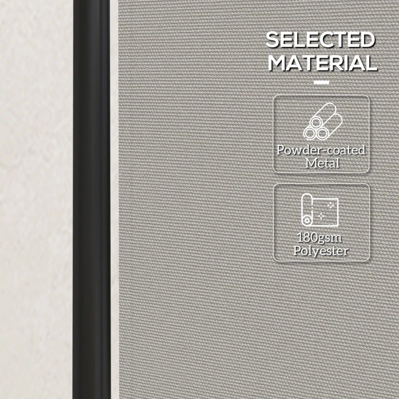 Outsunny Folding Room Divider with Castor Wheels, Rolling Privacy Screen for Patio Backyard Pool Hot Tub, 5.6ft Tall