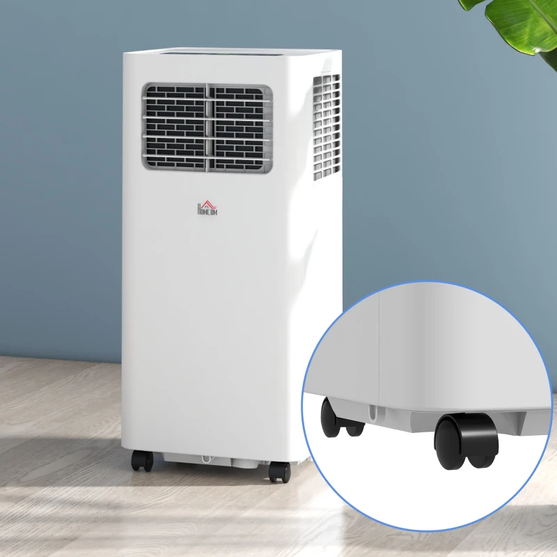 HOMCOM 8000 BTU Mobile Air Conditioner, 345 Sq. Ft., AC Unit with Dehumidifier, Sleep, 24H Timer On/Off, Window Kit, White