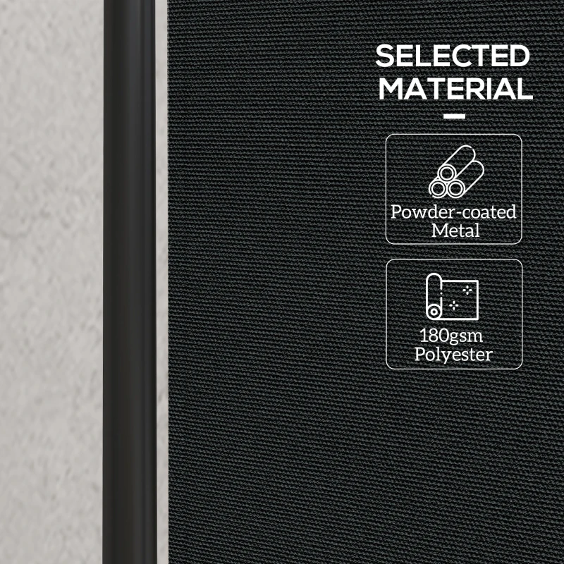 Outsunny Indoor Room Divider with Castor Wheels, Rolling Privacy Screen for Home Office Bedroom, 6ft Tall