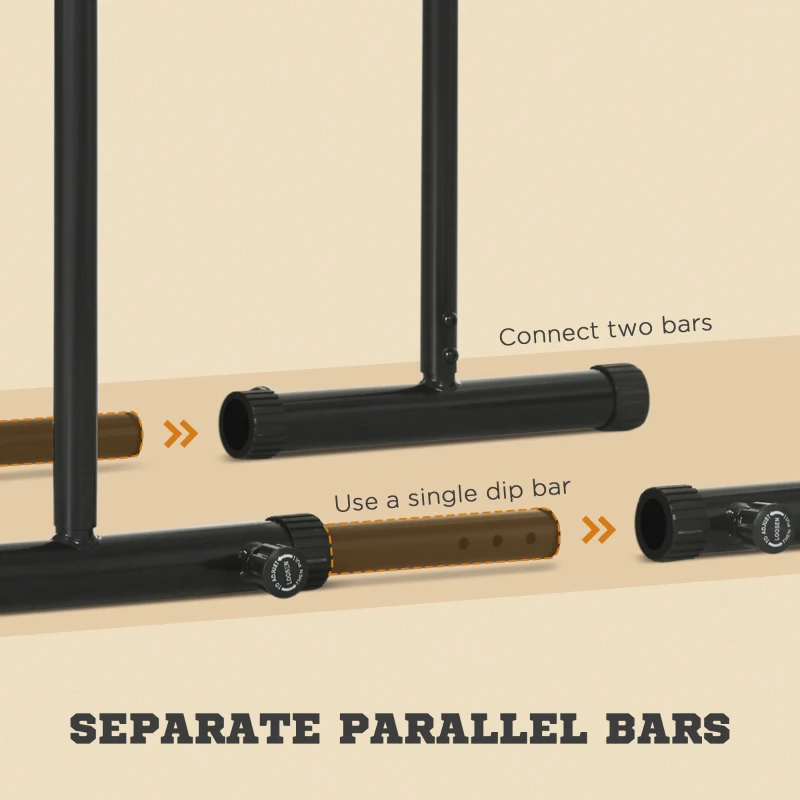 Soozier Adjustable Dip Station, Push Up Bars with 6 Width and 2 Height Levels for Home Gym Fitness Workout