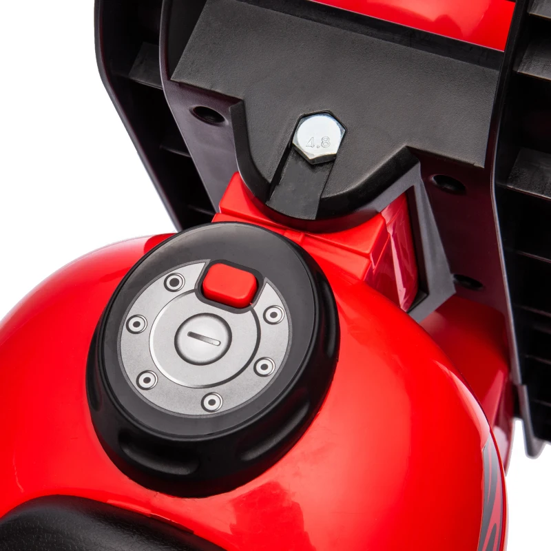 Qaba Foot to Floor Toddler Ride on Toy, Sliding Toddler Car with Music and Bubble, for 2-5 Years Old, Red