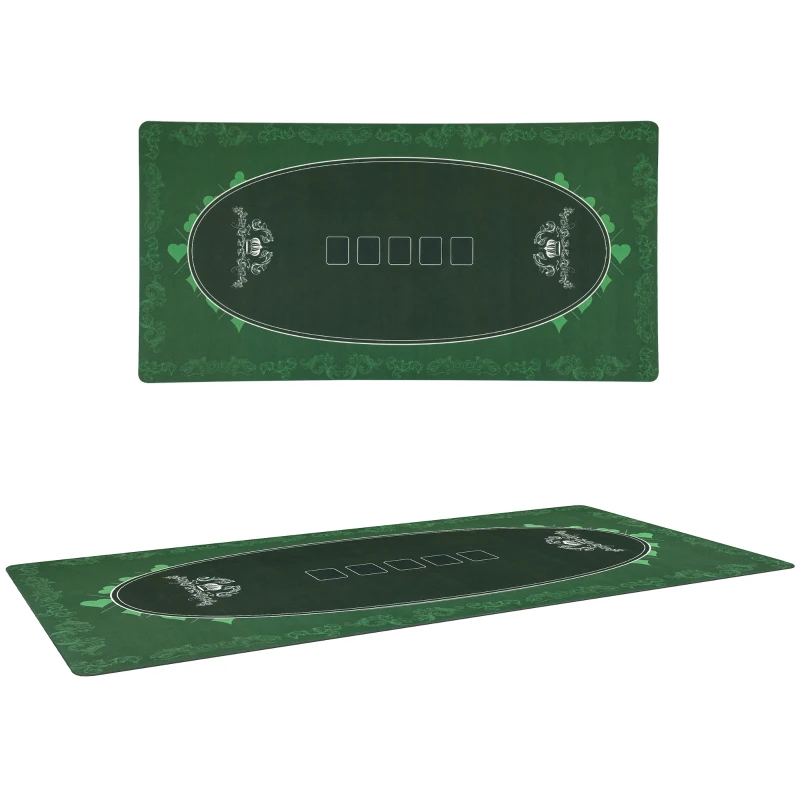 Soozier Poker Table Top Poker Mat for 6 Player, Green