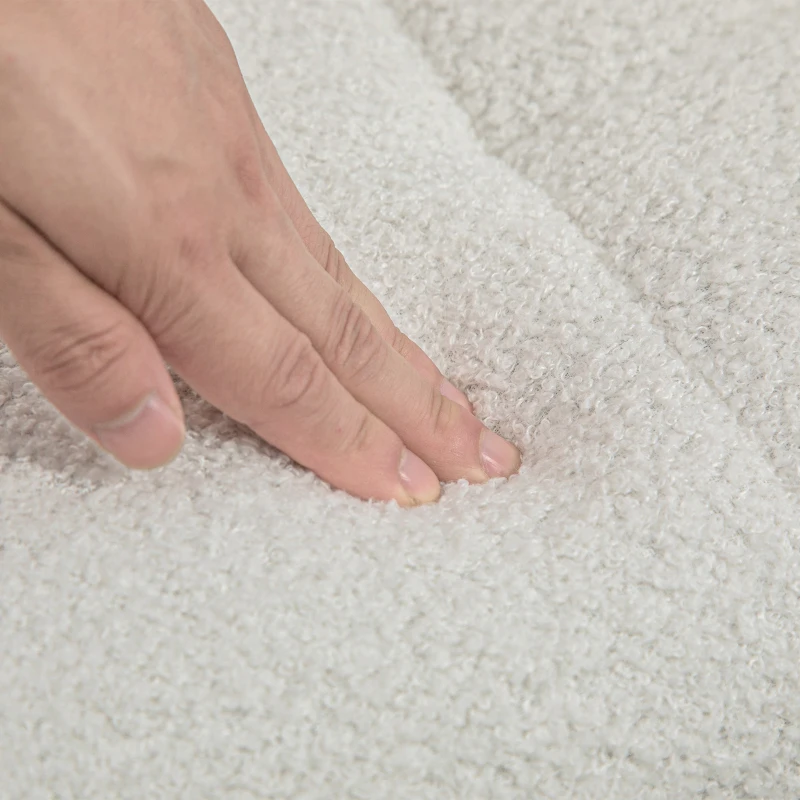 HOMCOM Swivel Barstools Set of 2 Adjustable Bar Stools with Footrest Armrests for Dining Room Cream White