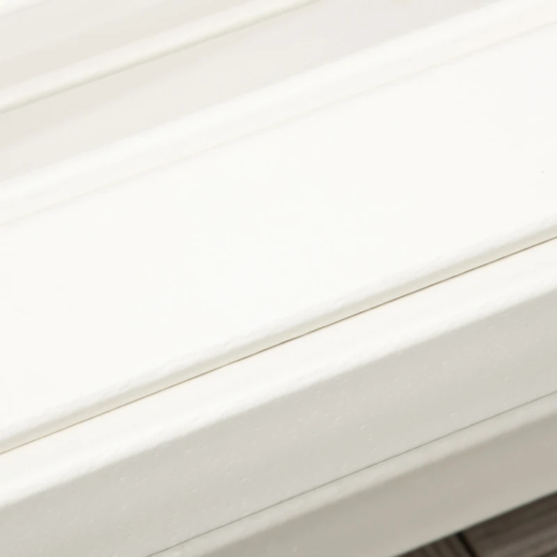 Outsunny Outdoor Rocking Chair, HDPE Adirondack Porch Rocker Chair for Garden, Patio, White