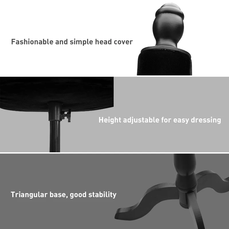 HOMCOM Female Dress Form Mannequin Stand Torso Dressmaker Display Fashion Design Stand (Black)