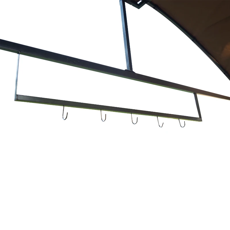 Outsunny 8x4ft BBQ Gazebo Tent Metal Frame Arch Canopy Garden Sunshade Portable Shelter Backyard with Side Shelf Coffee