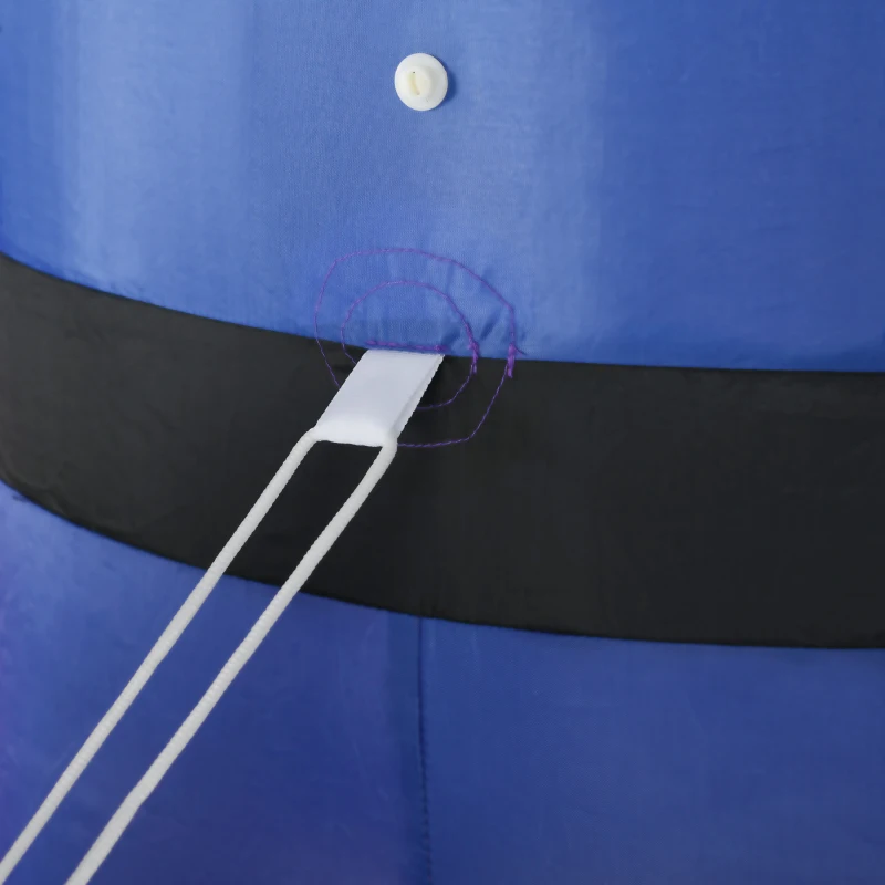 HOMCOM Christmas Outdoor Yard Colorful 8ft Blow Up Inflatable Walnut Soldier with Scepter Decoration with 3 LED for Indoor Outdoor House Party Display