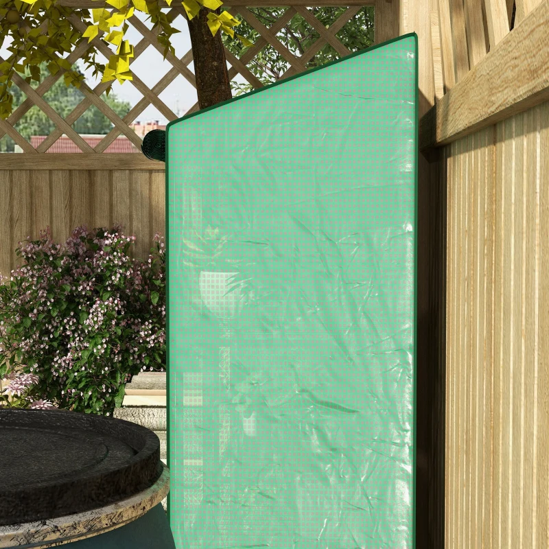 Outsunny Portable Mini Greenhouse Green House with 3 Tier Shelves, Reinforced PE Cover, Roll-up Doors, 56.3" x 18.1" x 59.4"