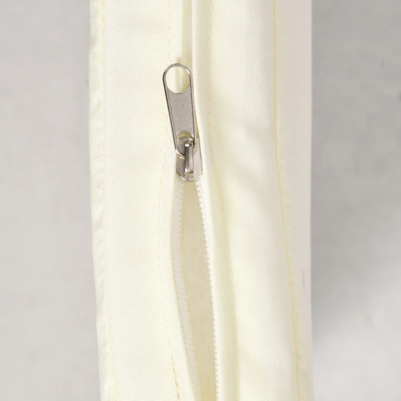 Outsunny PE Rattan Outdoor Dining Chair Set with Cushion, 4 Patio Wicker Dining Chairs with Backrest, Cream White