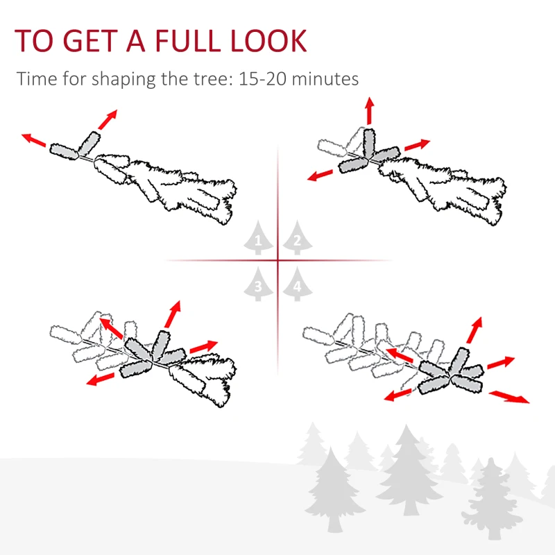 HOMCOM 6' Artificial Christmas Tree Douglas Fir Pencil Christmas Tree with 618 Realistic Branch Tips, Pink