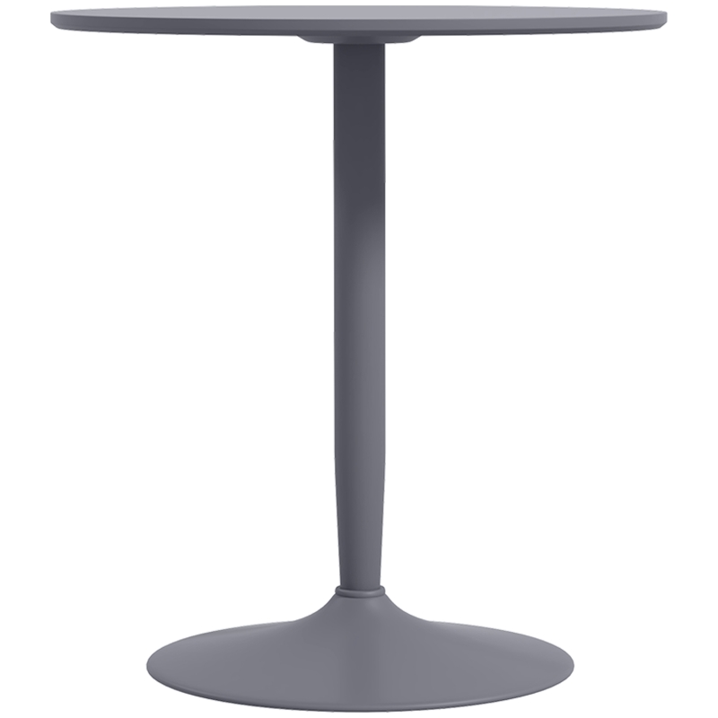 HOMCOM Modern Kitchen Table for 2 People, Round Dining Table with Steel Base for Living Room, Dining Room, Grey