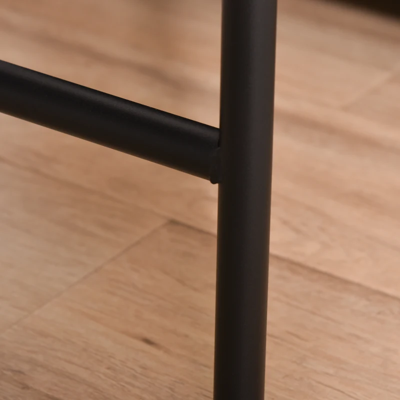 HOMCOM Modern Glasstop Vanity Table with Mirror,  Makeup Dressing Table with Rotating Round Mirror, Shelves for Perfumes, Cosmetics, Lotions, Black