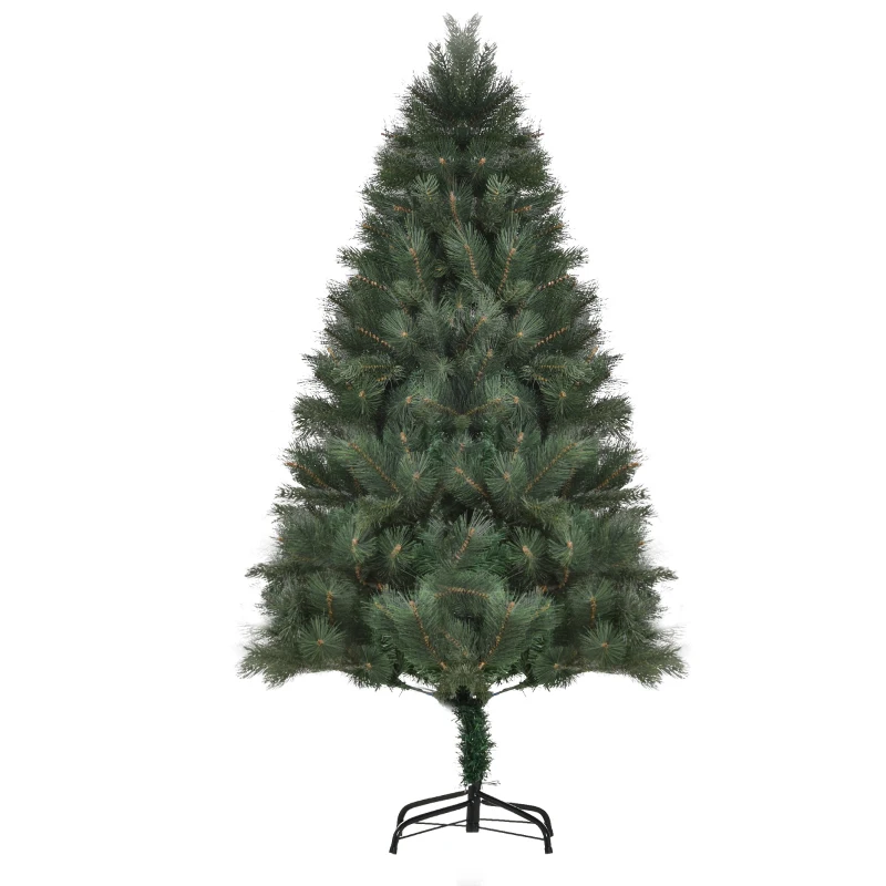HOMCOM 6 FT Christmas Tree Artificial Pine Tree Christmas Decoration 375 Branches Green