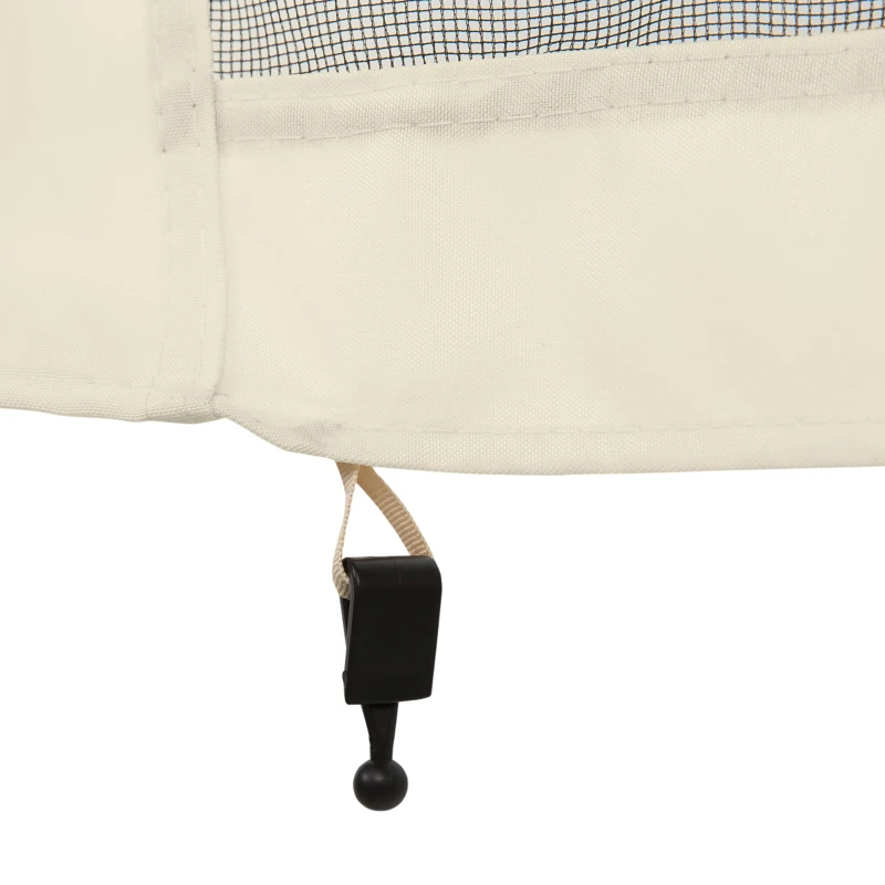 Outsunny Replacement Mesh Sidewall Netting for 10' x 12' Gazebos and Canopy Tents with Zippers, (Sidewall Only) Cream