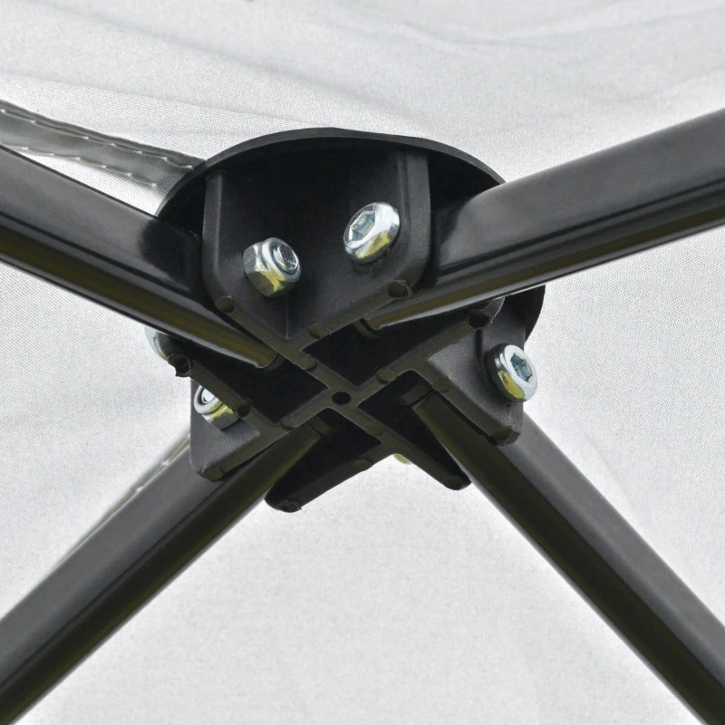 Outsunny 7' x 7' Pop Up Canopy Gazebo Tent with Backpack & Adjustable Legs, White