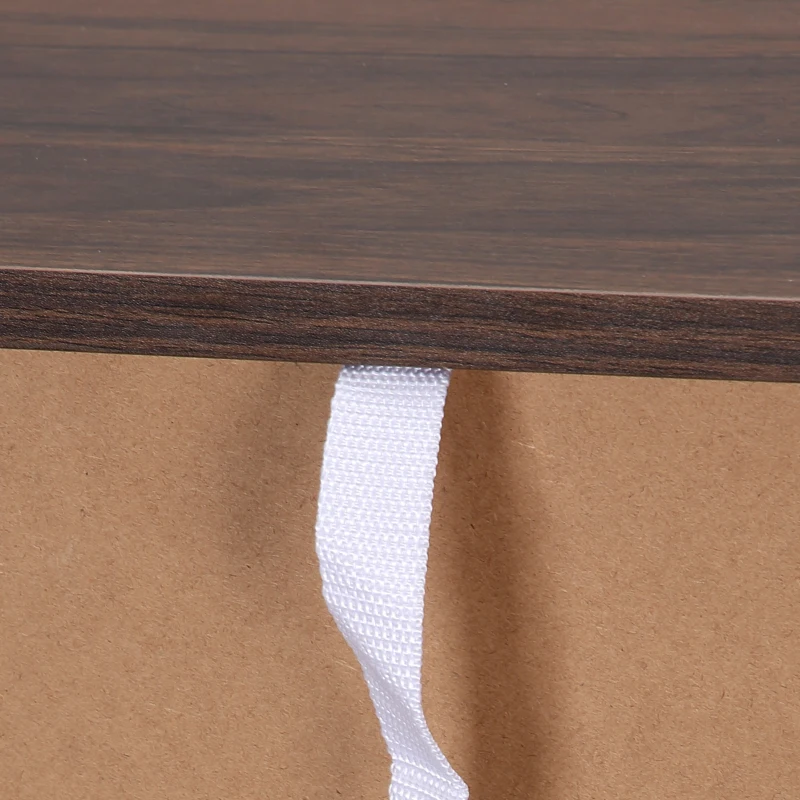 HOMCOM Wood Small Bookshelf 2 Tier Storage Rack Chest Unit Home Office Furniture Walnut