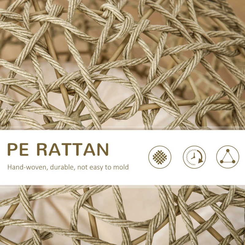 PawHut Rattan Elevated Cat Bed Kitty Condo with Comfortable Soft Cushion, Wicker Construction and Round Base, Brown