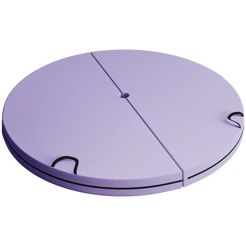 Soozier Foldable Crash Mat, Pole Padding with Carrying Handles and EPE Foam for Dance Training and Exercise, Purple